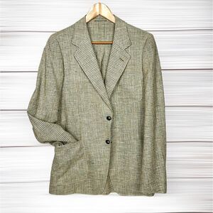 CERRUTI 1881 Vintage Silk Lightweight Blazer Taupe Single Breasted Fitted 34L